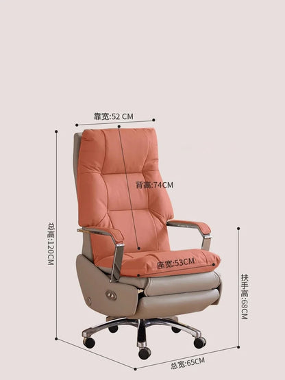 Modern Luxury Office Chair Leather Massage Recliner Executive Boss Office Chair Commerce Silla Escritorio Office Furniture Relax