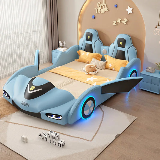 Master Car Aesthetic Bed Bases Kids Frames Nordic Luxury Modern Car Double Bed King Size Queen Cama Box Casal Room Furniture