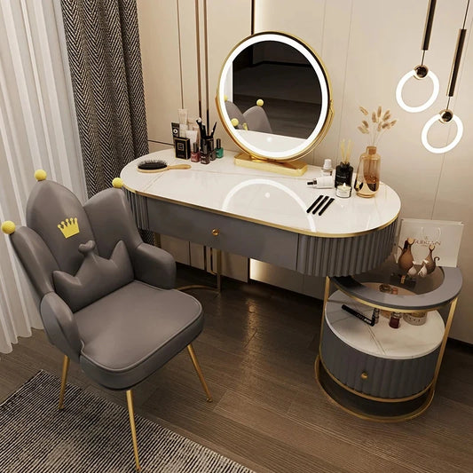 Modern Luxury Dressing Table Bedroom Nordic Style Girls Makeup Dressing Table Organizers Storage Penteadeira Home Furniture