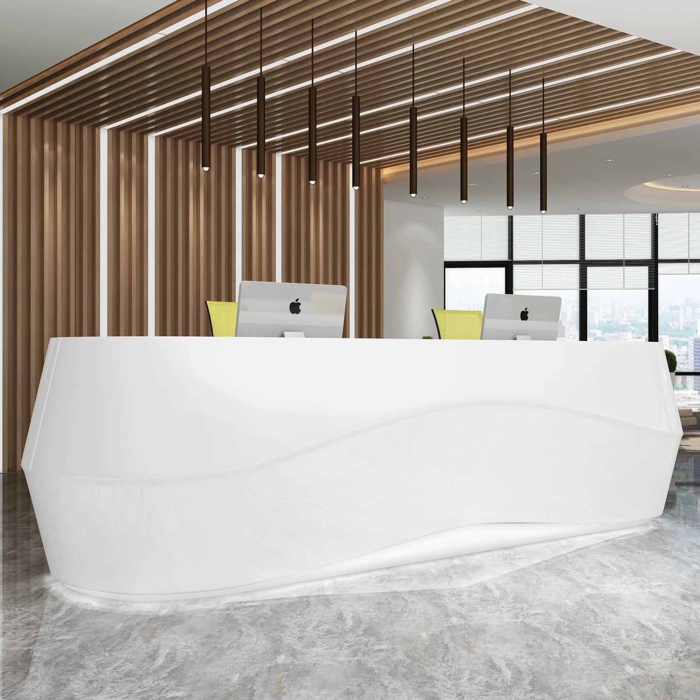 Reception Desk Modern Commercial Office Furniture Hotel Front Desk Bar Reception Curved Counter Beauty Salon Reception Table