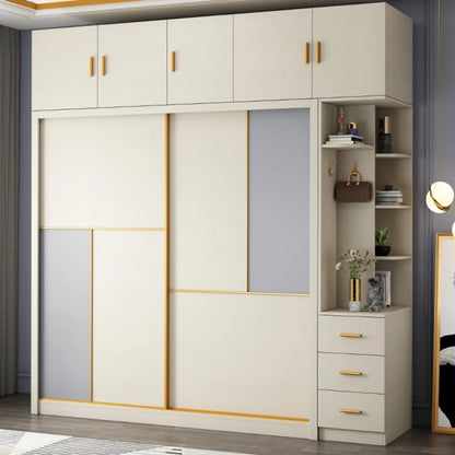 Modern Couples Wardrobe Design Luxury Wooden Home Wardrobe Storage Clothes Armadio Camera Da Letto Furniture Bedroom