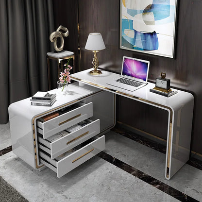 Computer Drawers Modern Desk Storage Luxury Executive Office Desk Console Workstation Scrivanie Per Ufficio Modern Furniture