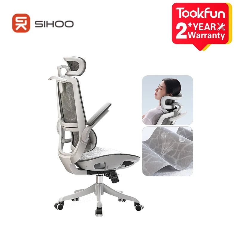 Tookfun Sihoo M59AS Ergonomic Chair Office Chair Home Computer Chair 3D Armrest Headrest Breathable Mesh Seat