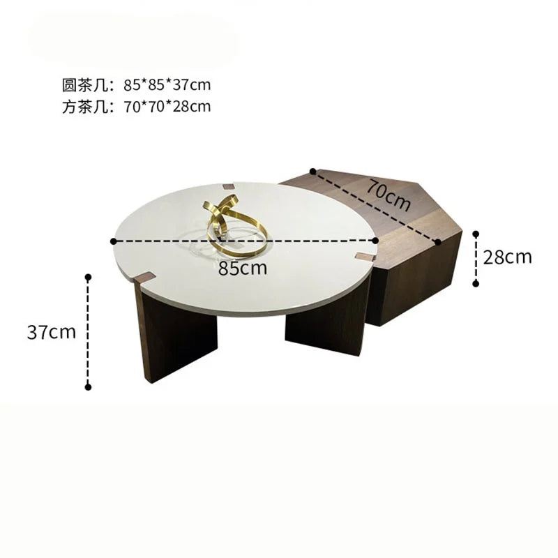 Modern Side Coffee Tables Round Wood Japanese Centre Coffee Tables Hallway Desk Petit Meuble Coffee Italian Furniture LQQ25XP