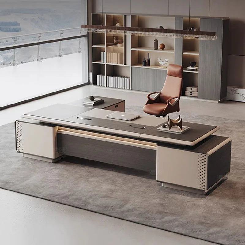 Modern Lap L Shaped Desk Study Executive Standing Reception Setup Desk Storage Computer Mesa De Estudio Luxury Furniture