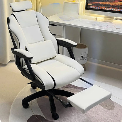 Luxairy Executive Office Chair Armpad Fancy White Design Comfy Mobile Chair Ergonomic Modern Sillas De Oficina Office Furniture