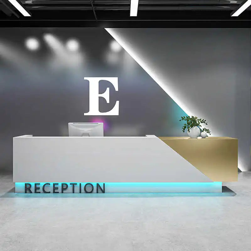 Executive Office Furniture Modern Luxury Table Reception Bar Hairdressing Professional Receptionist Front Recepcion Cheap Spa