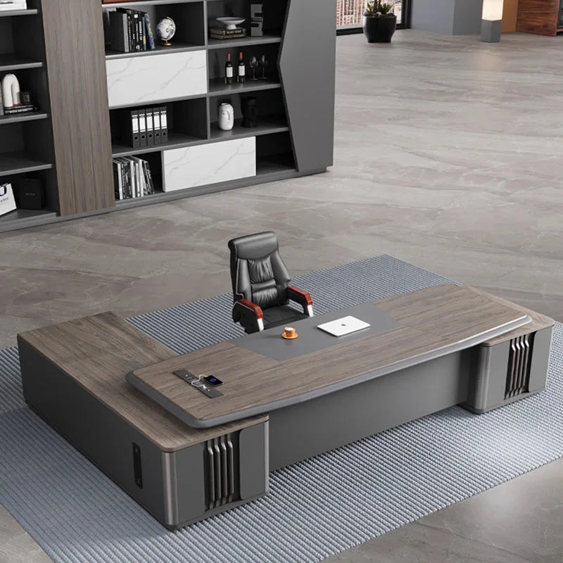 Computer Corner Office Desk Writing Luxury Executive L Shaped Drawers Office Desk Storage Table Ordinateur Modern Furniture