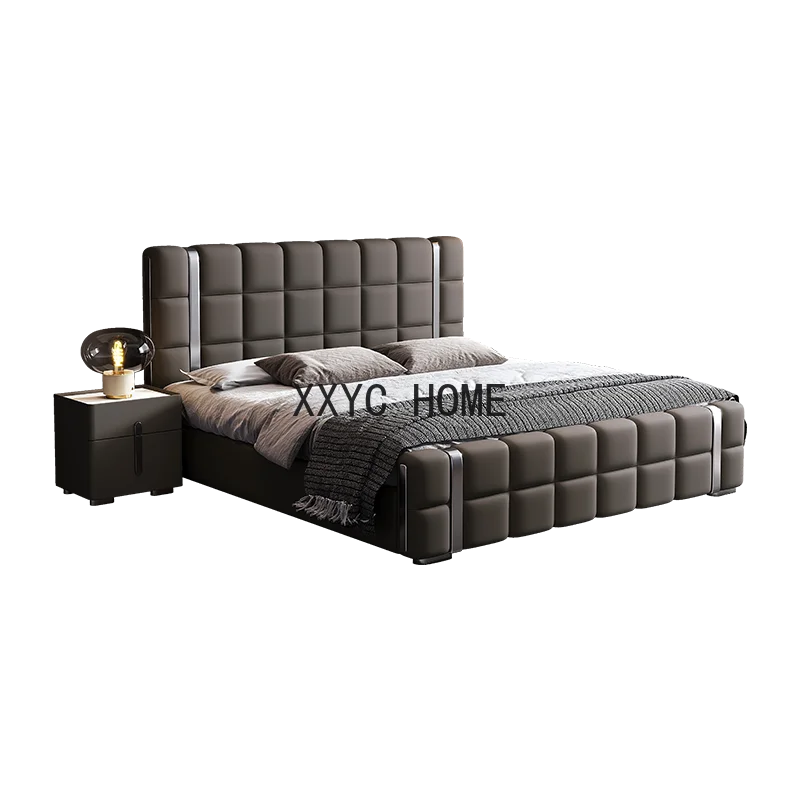 Multifonction Marriage Bed Nordic Aesthetic Modern Double Bed Wood Storage Camas Y Muebles Para El Hogar Luxury Furniture