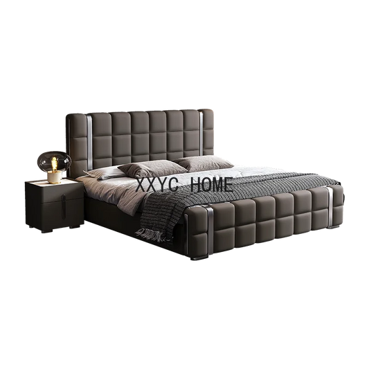 Multifonction Marriage Bed Nordic Aesthetic Modern Double Bed Wood Storage Camas Y Muebles Para El Hogar Luxury Furniture