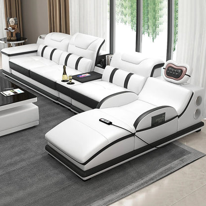 Luxury Modern Sofa Leather Massage Reclining Sectional Couch Lounge Daybed Canape Salon De Luxe Living Room Furniture