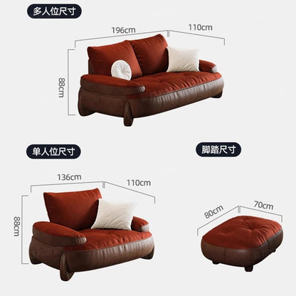 Italiano Conference Togo Sofa Accent Recliner Hotel Brown Lounge Brown Togo Sofa Reading Tabourets De Bar Theater Furniture