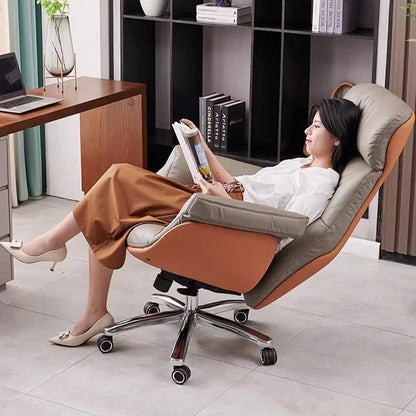 Relaxing Ergonomic Office Chair Cushion Designer Backrest Makeup Office Chairs Nordic Floor Sillas De Oficina Home Furniture