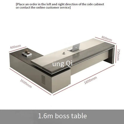 Minimalist L Shaped Office Desk Boss Accessories Mid Century Unique Computer Desks Conference Executive Escritorio Furniture