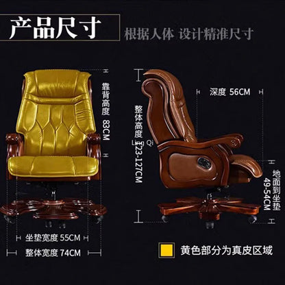 Designer Luxury Office Chair Durable Leather Brown Meditation Gaming Chair Ergonomic Computer Cadeira Gamer Game Chair Furniture