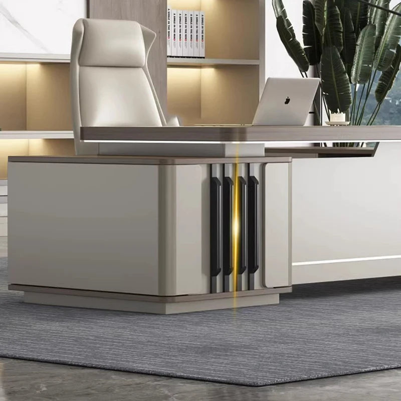 Computer Office Table Desk Modern Executive Student Seating Study L Shaped Organizer Sillas De Oficina Desktop Sofa Home