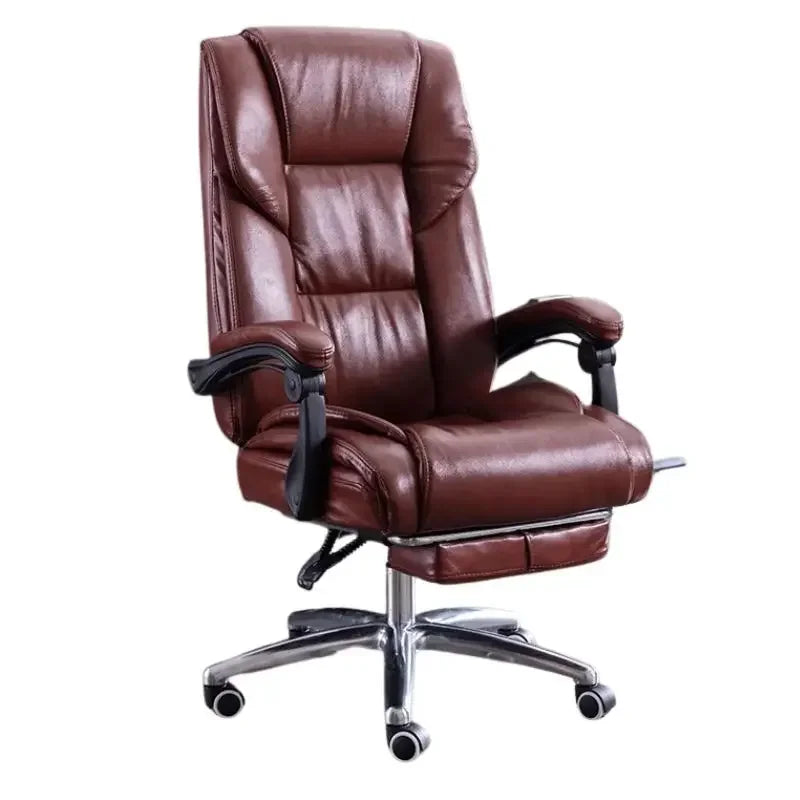 Back Rest Leather Office Chair Design Armrest Reading Comfy Executive Chair Ergonomic Wheels Recliner Silla Oficina Furniture