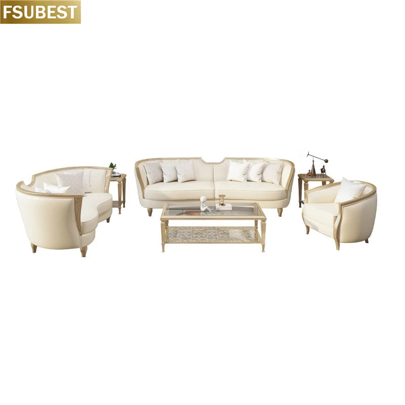 Antique French Country Style Sofa Classic French Style Wooden Louis Sofa Loveseat Sofa Home Furniture