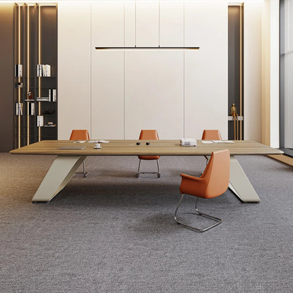 Conference table: simple modern bench table, conference room desk, large multi-person training table, negotiation table, office