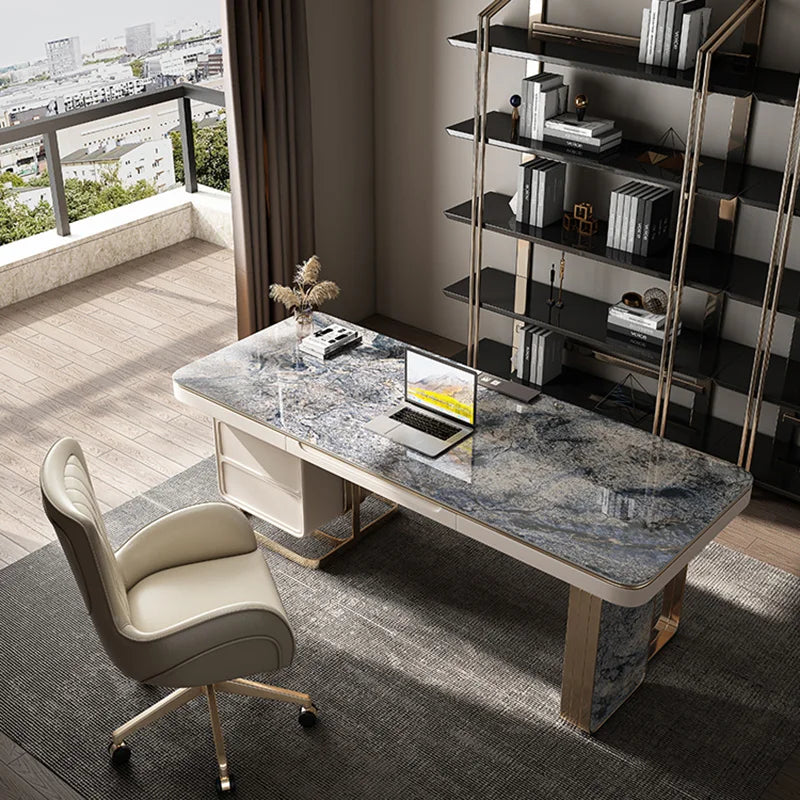 Luxury Italian Modern Office Desk Storage Study Coffee Table Console Nordic Executive Escritorios De Oficina Office Furniture