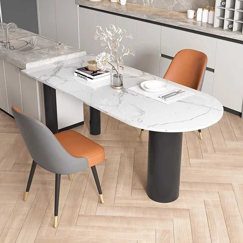 modern simple dining table and chair set of 4 Luxury Office Small Apartment High Coffee Tables Nordic mesa comedor decoration