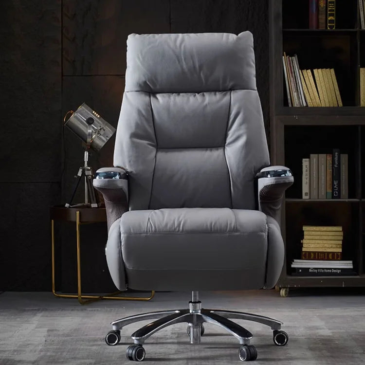 High End Electric Ergonomic Leather Boss Chair Reclining Revolving Executive Manager Chair Home Office Chair