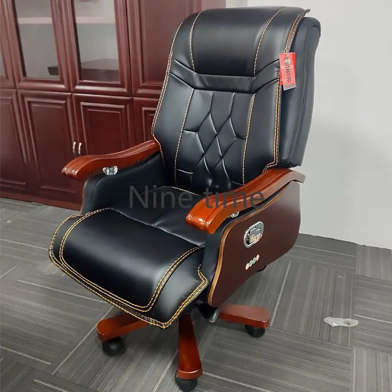 Leather Armchair Office Chairs Boss Lounge Floor Pillow Modern Computer Chair Visitor Waiting Sillas De Espera Library Furniture