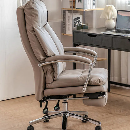 Leather Work Swivel Relaxing Recliner Gaming Chair Desk Footrest Executive Gamer Chair Computer Mobile Leather Modular Furniture