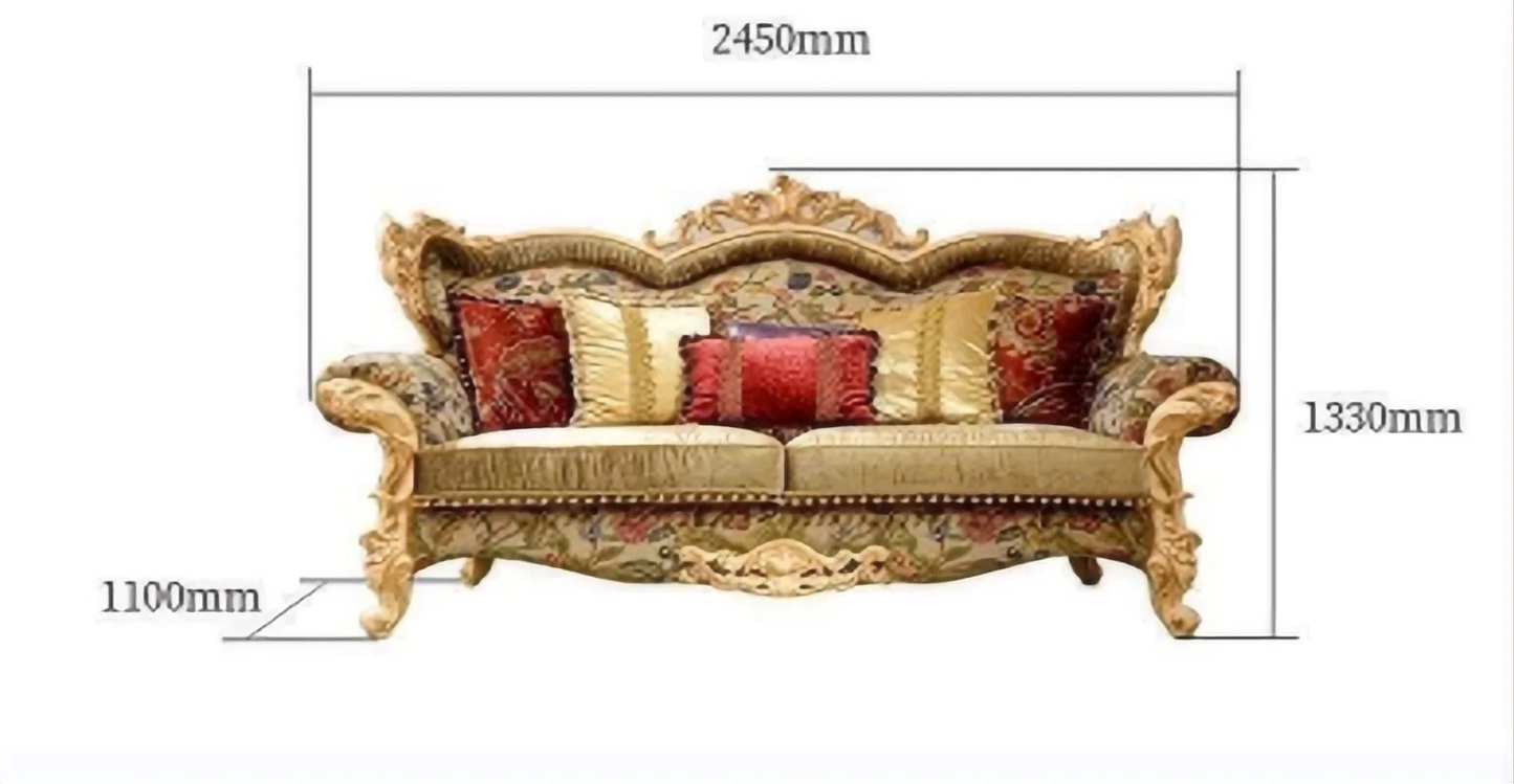 French Luxury and Noble Antique Woodcarving Sofa, Living Room Furniture, Wooden Handcarved Sofa Set