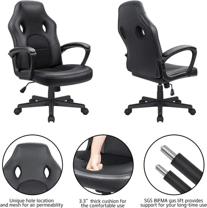 Office Gaming Chair High Back Leather