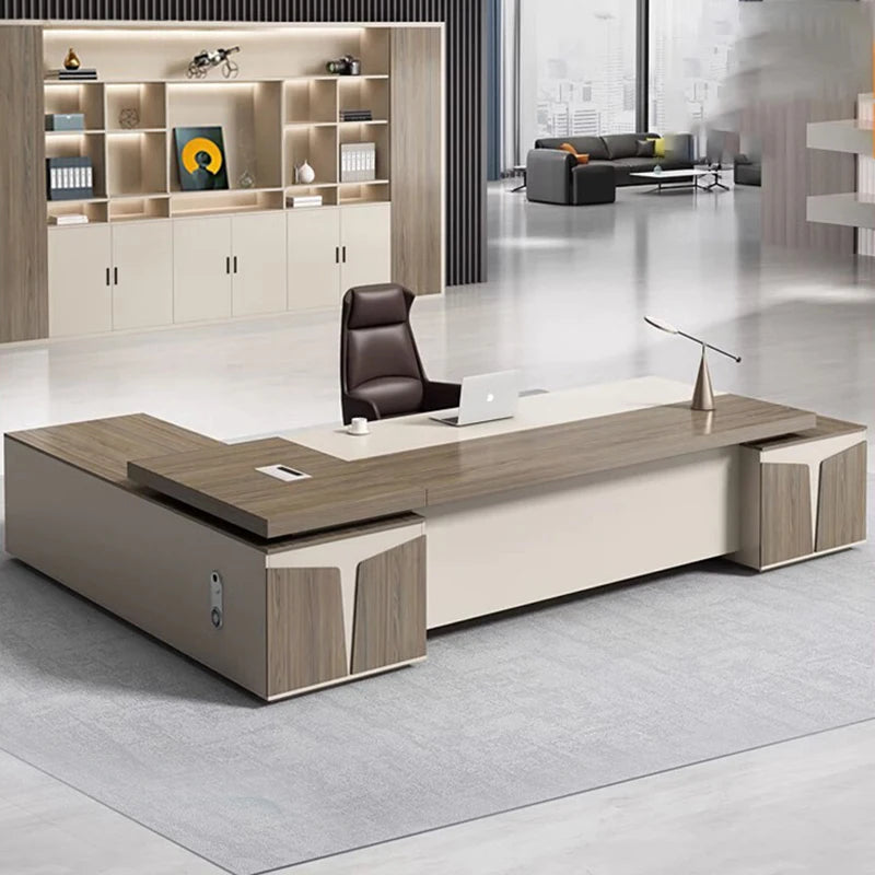 Luxury Executive Office Desks Working Standing Mobile Wooden Office Desks Modern Computer Scrivania Angolare Home Decorations