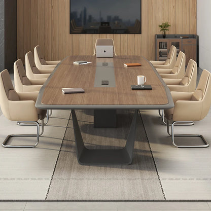 Office meetingminimalist modern conference room table and chair combination, painted large employee training