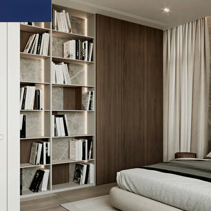 Integral wardrobe whole house custom modern light luxury solid wood coat bedroom open wardrobe