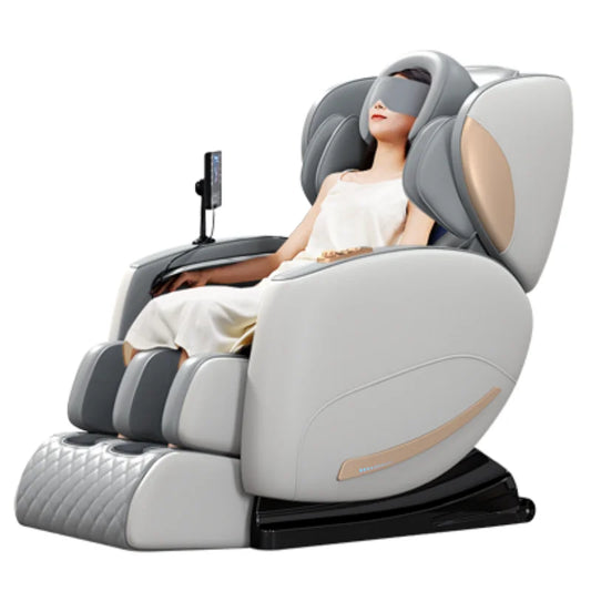 Full Body Zero Gravity Electric Roller Massage ChairDeluxe Heated Touch ScreenMultiple Shortcut Buttons Support Voice