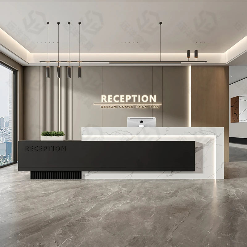 Commercial Receptionist Counter Standing Premium Lecture Front Salon Counter Nail Modern Mostrador Oficina Office Furniture