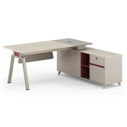 Modern Executive Office Desk Table Single Office Furniture L Shape Manager Computer Writing Table Desk