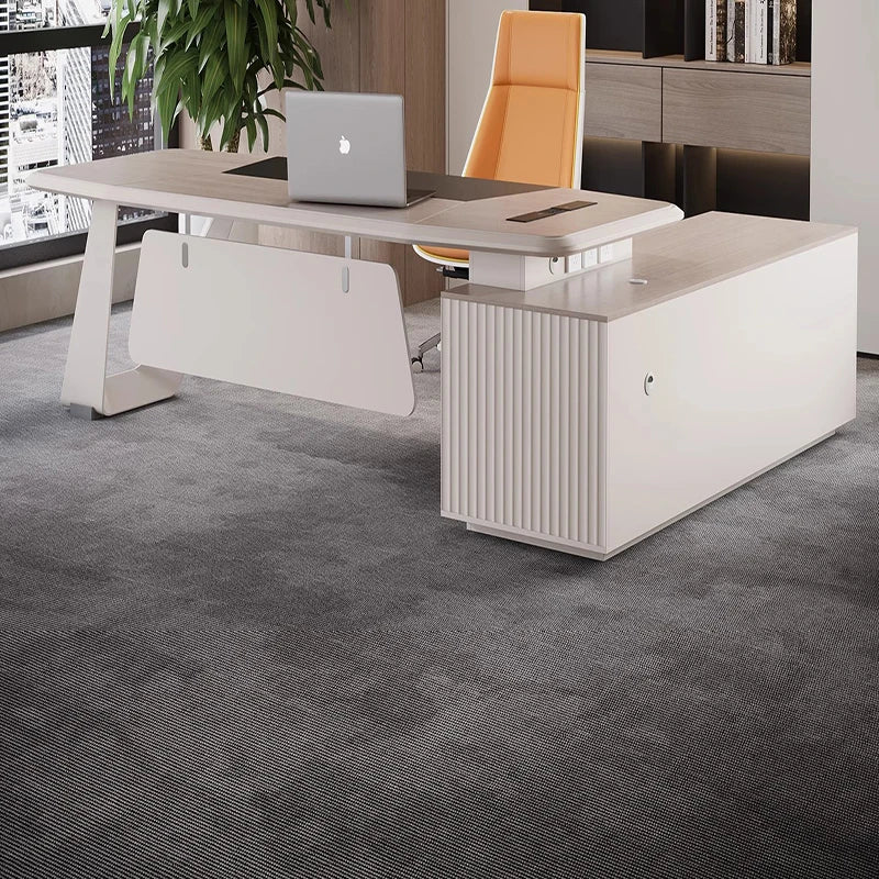 Modern Metal Office Desks Work Gaming Organizer Executive Shelf Computer Office Desks Drawers Tavolo Scrivania Ufficio Furniture