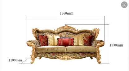 French Luxury and Noble Antique Woodcarving Sofa, Living Room Furniture, Wooden Handcarved Sofa Set