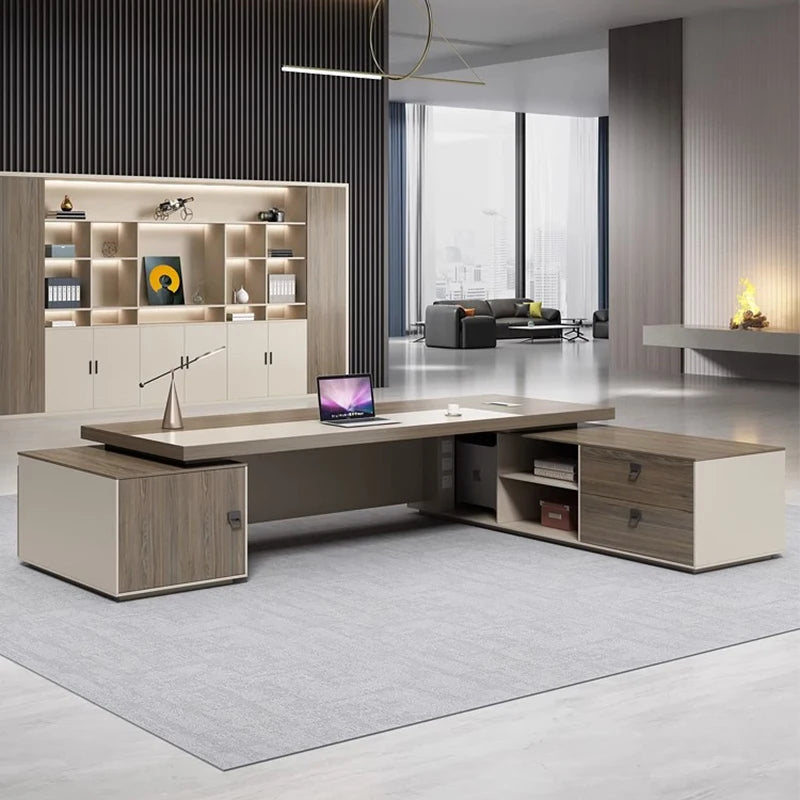 Luxury Executive Office Desks Working Standing Mobile Wooden Office Desks Modern Computer Scrivania Angolare Home Decorations