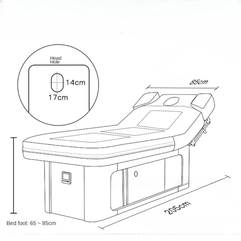 Beauty Salon Bed Professional Lashists Semi-permanent Pedicure Chair With Foot Spa Electric Marquise Aesthetics Massage Beds