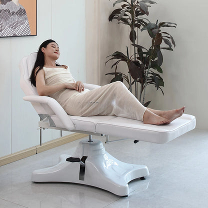 White Massage Tables & Beds Adjustable Hydraulic Beauty Bed