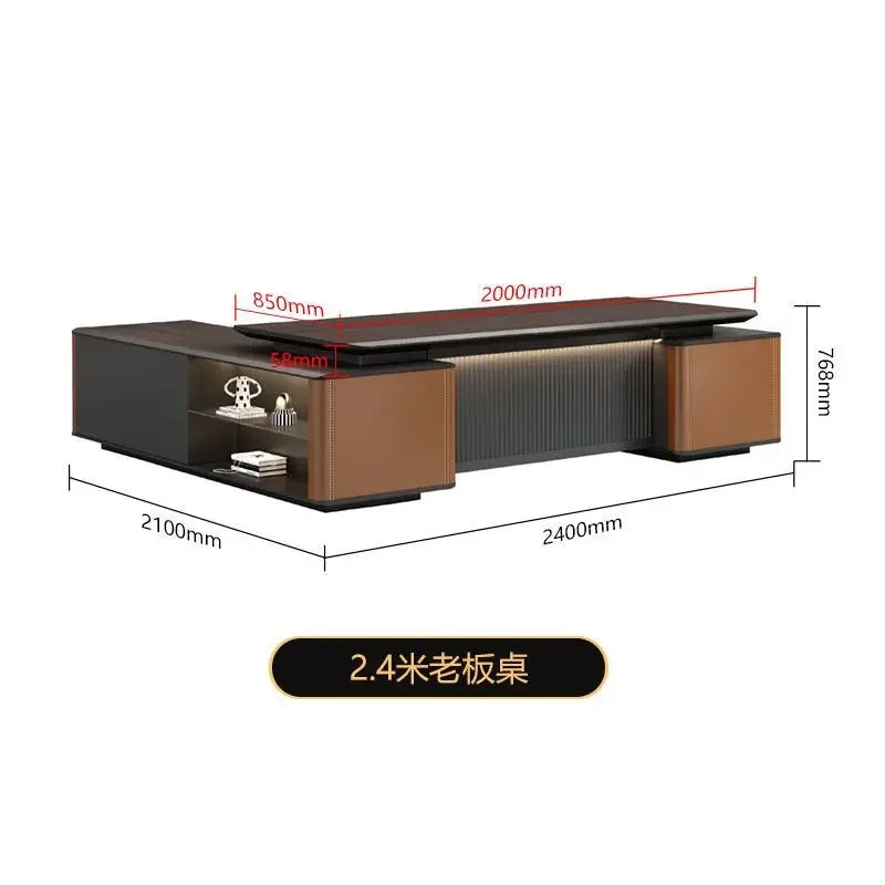 Luxury Corner Computer Desk Standing Drawers Executive Conference Office Desk Vanity Storage Mesa De Escritorio Office Supplies