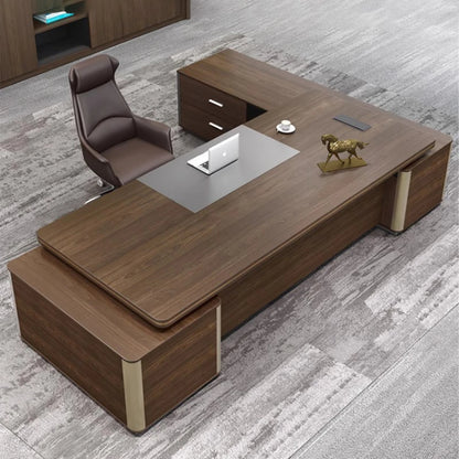 Executive Conference Office Desks European Studying Art Ergonomic Computer Desks Laptop Gadgets Scrivania Con Cassetti Furniture