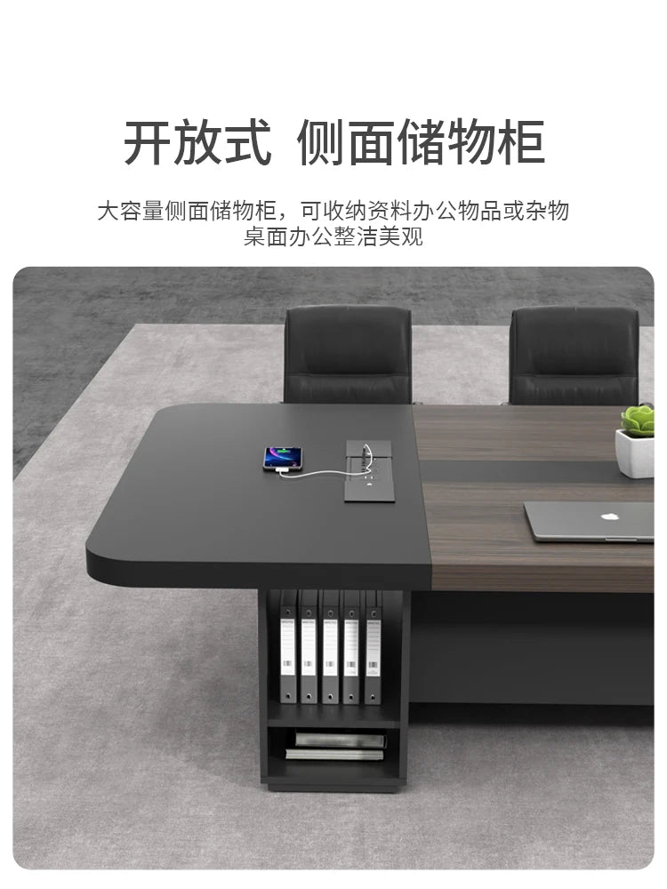 Office Conference  Long Table Conference Room Table And Chair Combination Large Employee Training Table