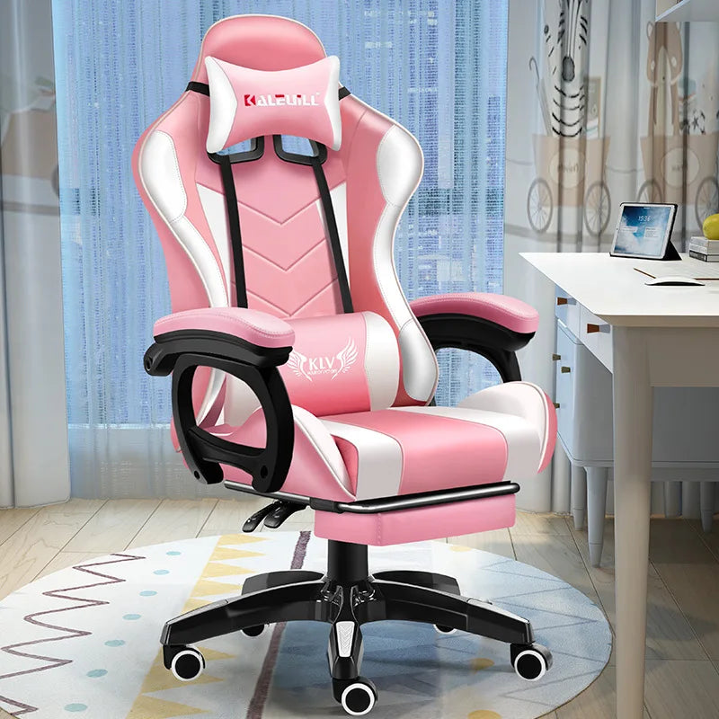 Office Gamer Lazy Desk Chair Comfortable Bedroom Advanced Stool Armchairs Wheels Sillas De Oficina Backrest Relaxing Furniture