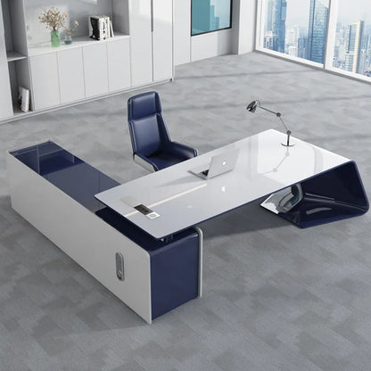 Work White Office Desks Writing Luxury Minimalist Modern Computer Executive Office Desk Storage Biurka Komputerowe Furnitures