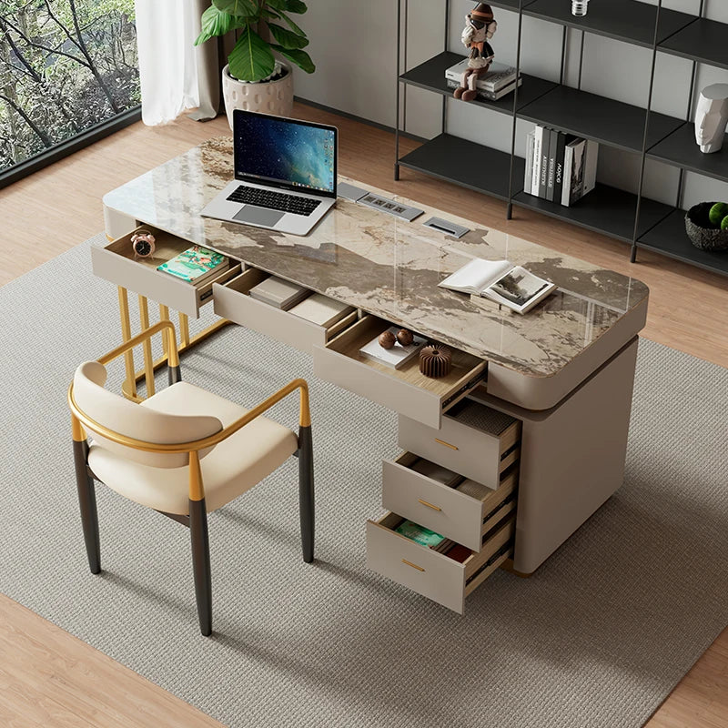 Stand Up Luxury Desk Table Workbench Drawers Executive Office Laptop Desk Table Corner Table Pour Ordinateur Home Furniture