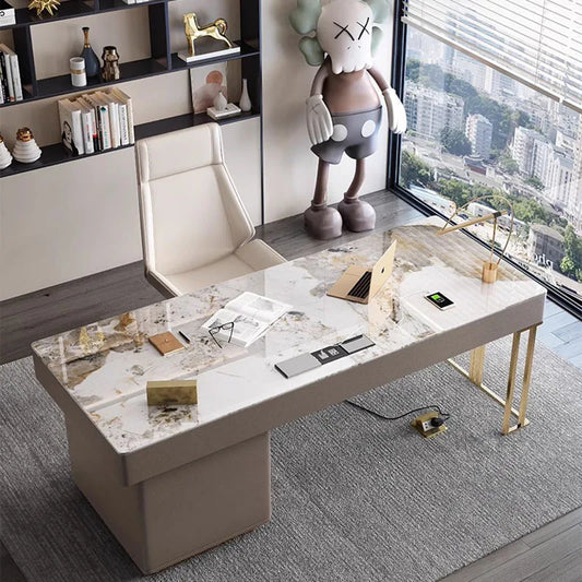 Executive Boss Bedroom Table Office Desk Luxury Modern Gaming Table Desk Study Work Drawers Biurko Gamingowe Sofaset Furniture