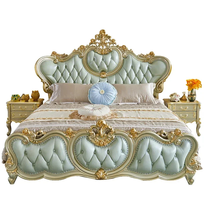 King Size European Double Bed Kids Drawers Twin Frame Double Bed Modern Girl Sleeping Cama Matrimonial Bedroom Furniture