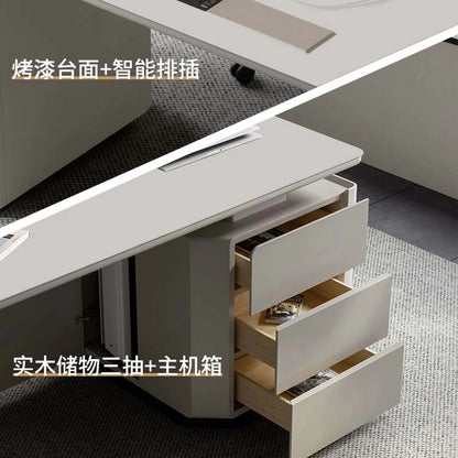 Writing Drawers Standing Desk White Study Computer Gaming Desk Executive Table Pc Mesas De Escritorio Home Office Accessories